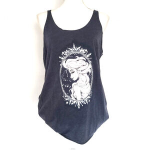 Disney Frozen Snow Queen ELSA Women's SIZE XL Charcoal Gray Tank Top Next Level